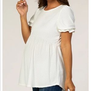 PinkBlush maternity baby doll blouse